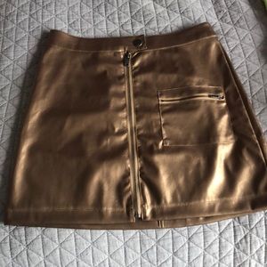 Bronze metallic skirt